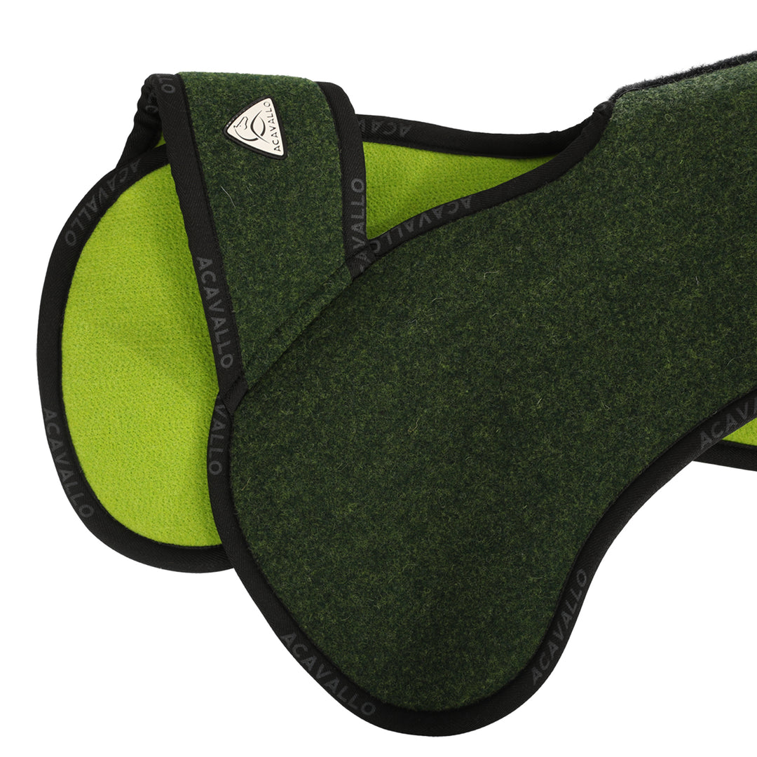 Acavallo Piuma Pad Withers Free Pocket Double Felt Half Pad - Forest/Green