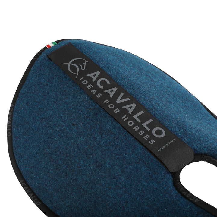 Acavallo Piuma Pad Withers Free Pocket Double Felt Half Pad - Navy/Petrol