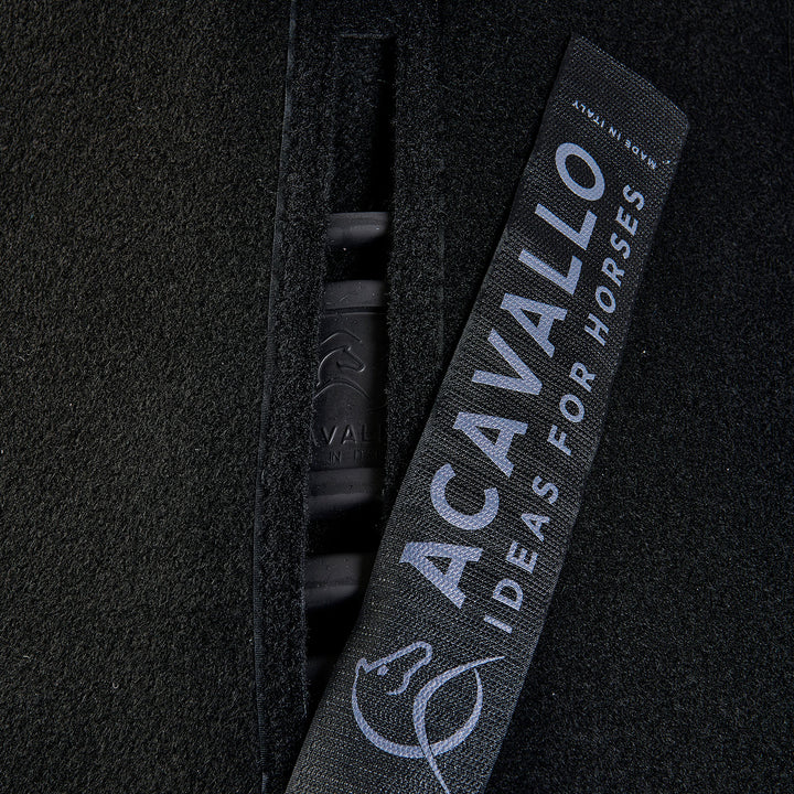 Acavallo Piuma Pad Withers Free Pocket Double Felt Half Pad - Black