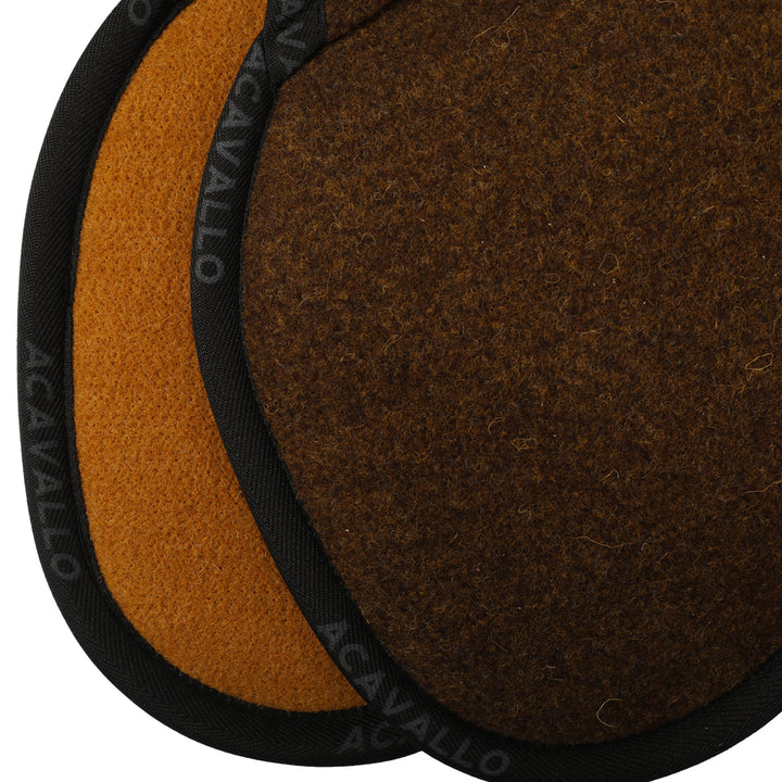 Acavallo Piuma Withers Free Pocket Double Felt Half Pad - Brown/Mustard