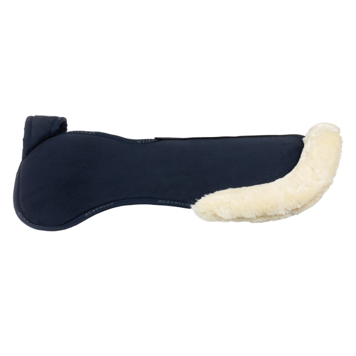Acavallo Piuma Full Size Withers Free, Pocket Half Pad - Blue / Eco-Wool Natural