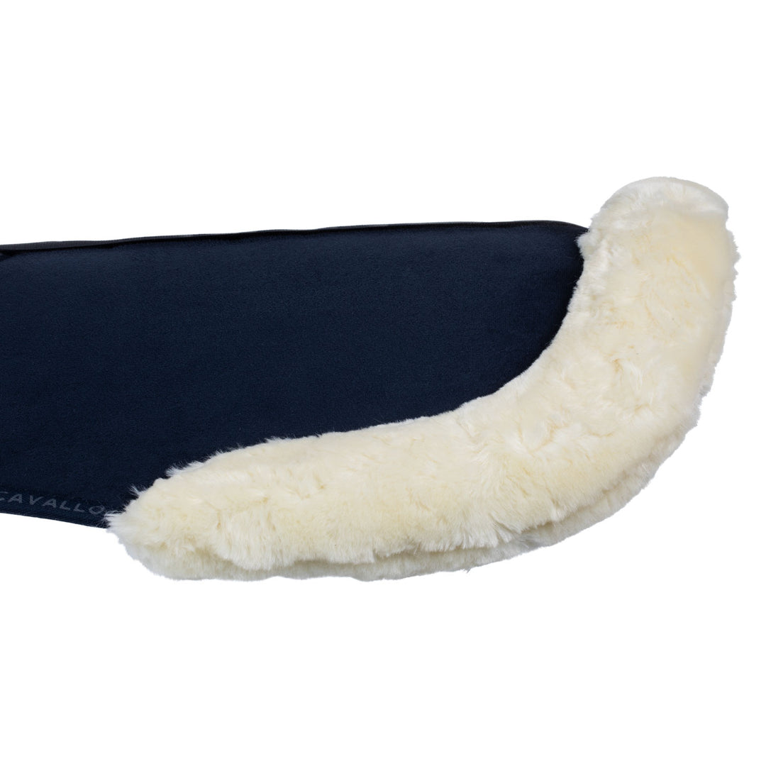 Acavallo Piuma Full Size Withers Free, Pocket Half Pad - Blue / Eco-Wool Natural