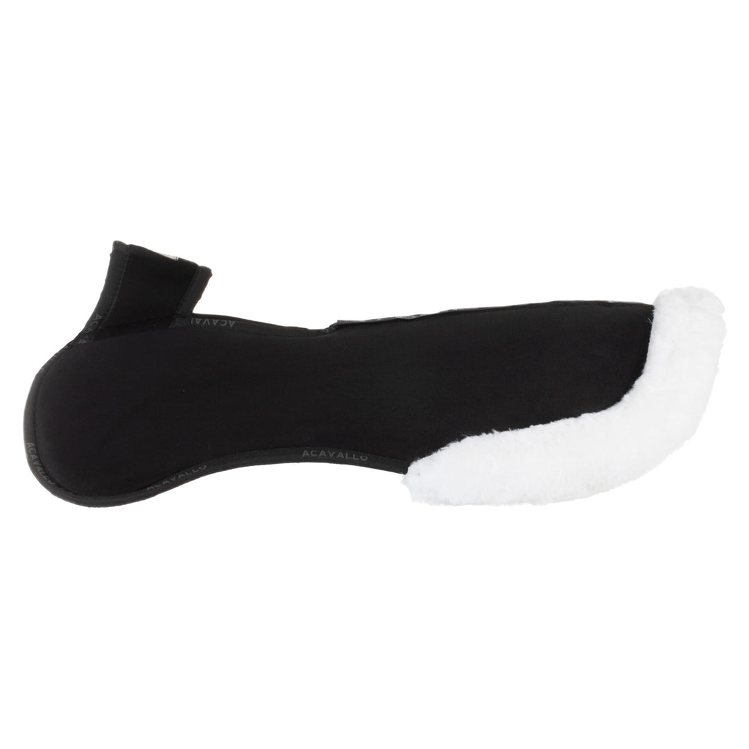Acavallo Piuma Full Size Withers Free, Pocket Half Pad - Black / Eco-Wool White