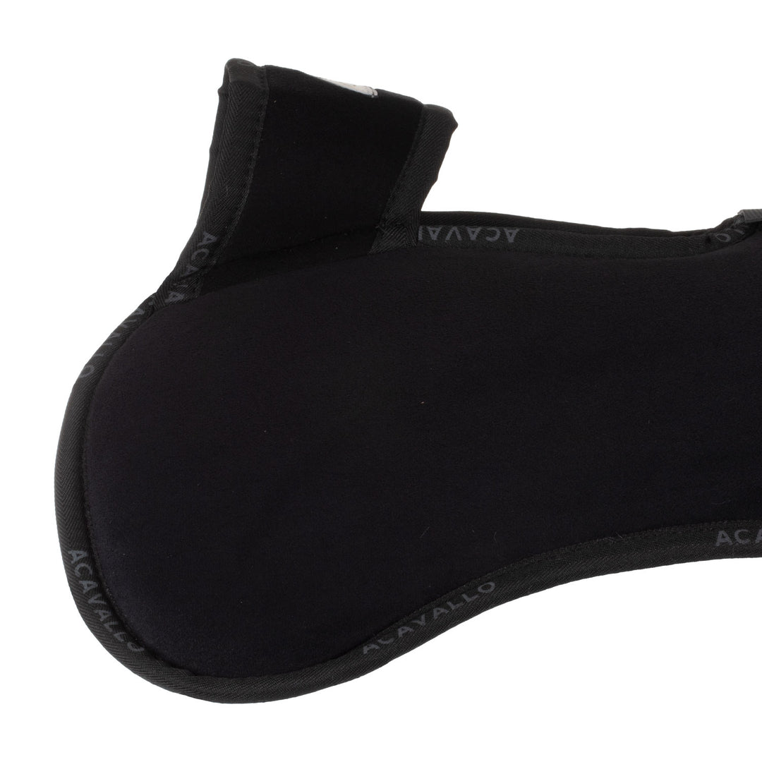 Acavallo Piuma Full Size Withers Free, Pocket Half Pad - Black / Eco-Wool White