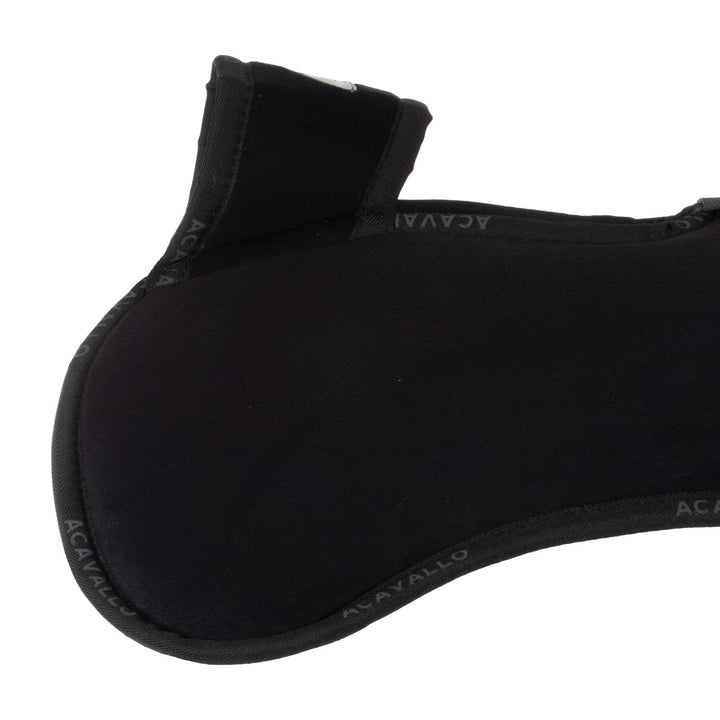 Acavallo Piuma Full Size Withers Free, Pocket Half Pad - Black / Eco-Wool White