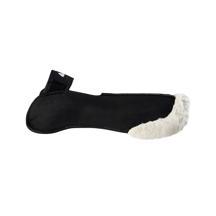 Acavallo Piuma Full Size Withers Free, Pocket Half Pad - Black / Eco-Wool Natural