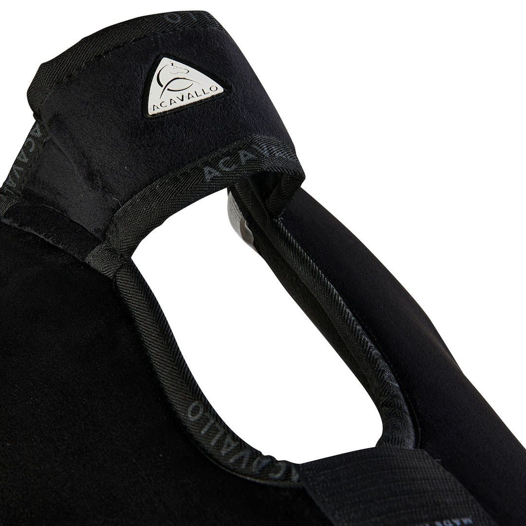 Acavallo Piuma Full Size Withers Free, Pocket Half Pad - Black / Eco-Wool Natural
