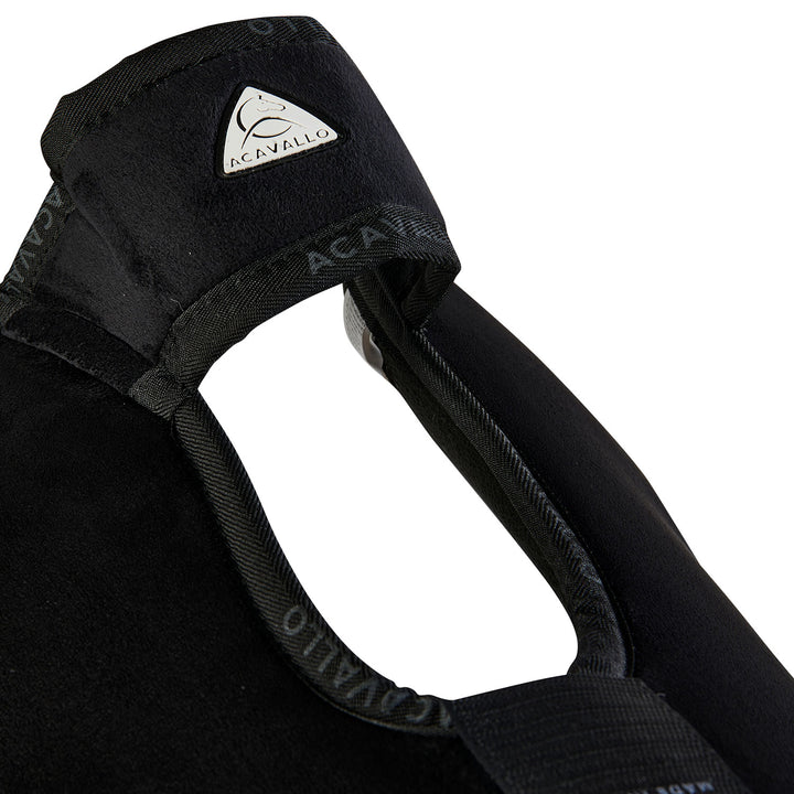 Acavallo Piuma Full Size Withers Free, Pocket Half Pad - Black / Eco-Wool Natural