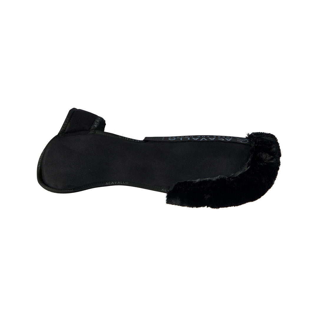 Acavallo Piuma Full Size Withers Free, Pocket Half Pad - Black / Eco-Wool Black