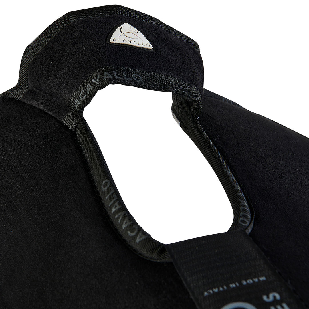 Acavallo Piuma Full Size Withers Free, Pocket Half Pad - Black / Eco-Wool Black