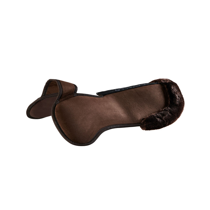 Acavallo Piuma Full Size Withers Free, Pocket Half Pad - Brown / Eco-Wool Brown