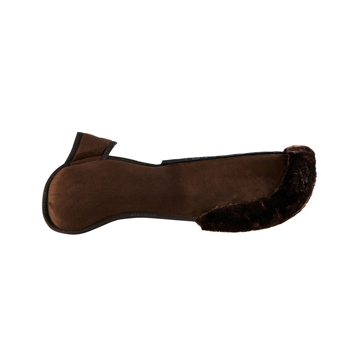 Acavallo Piuma Full Size Withers Free, Pocket Half Pad - Brown / Eco-Wool Brown