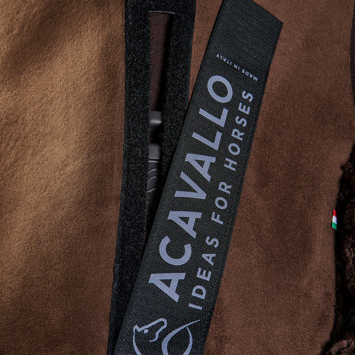 Acavallo Piuma Full Size Withers Free, Pocket Half Pad - Brown / Eco-Wool Brown