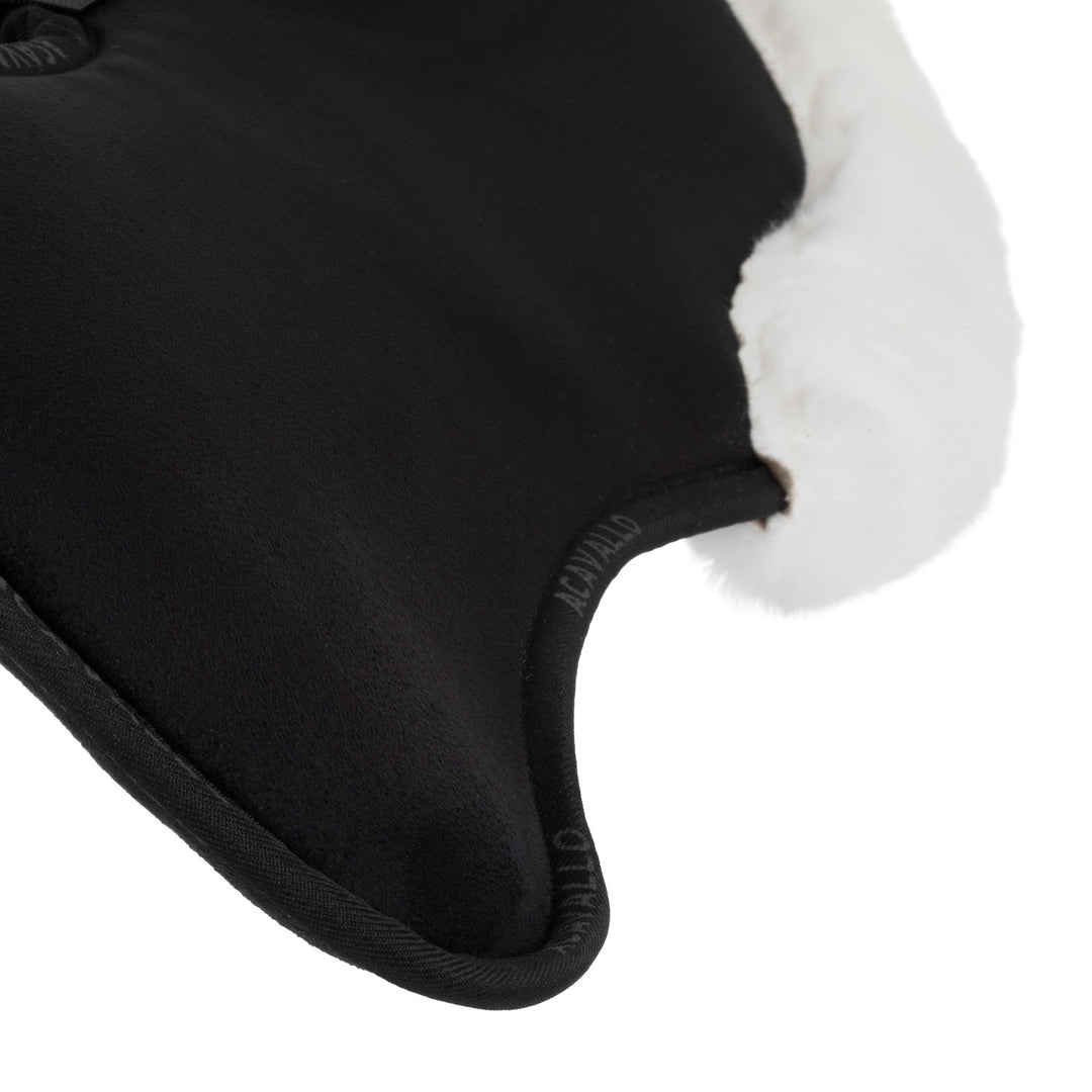 Acavallo Piuma Full Size Withers Free, Pocket Half Pad - Black / Eco-Wool White