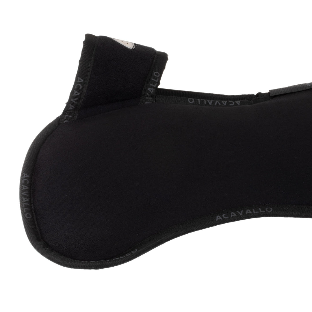 Acavallo Piuma Full Size Withers Free, Pocket Half Pad - Black / Eco-Wool White