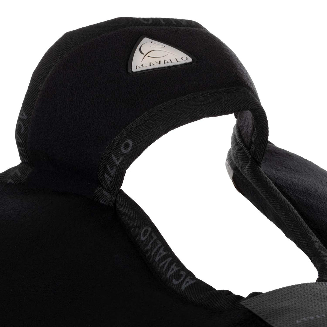 Acavallo Piuma Full Size Withers Free, Pocket Half Pad - Black / Eco-Wool Natural