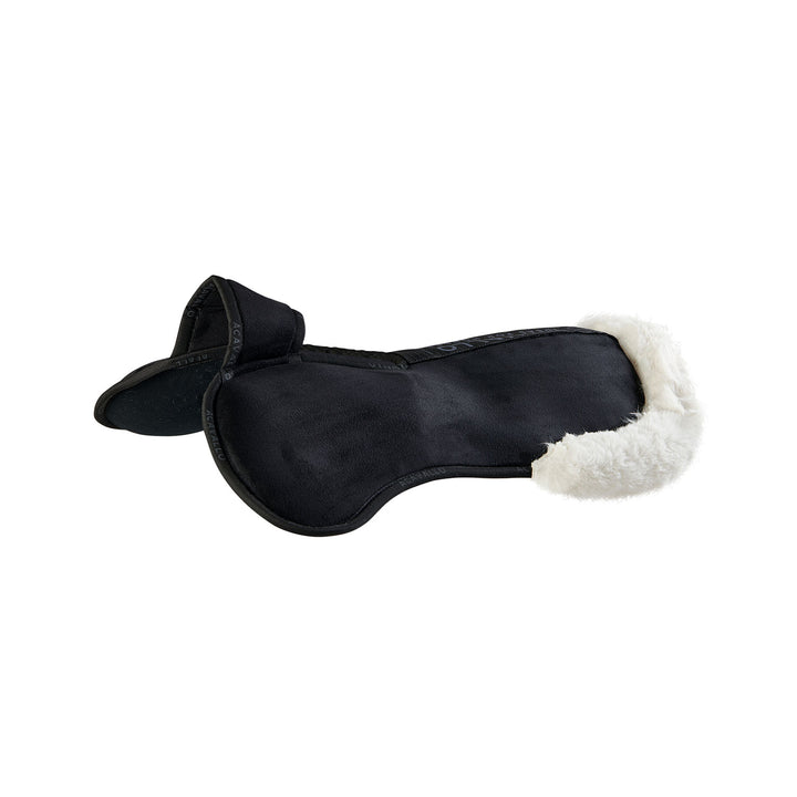 Acavallo Piuma Full Size Withers Free, Pocket Half Pad - Black / Eco-Wool Natural