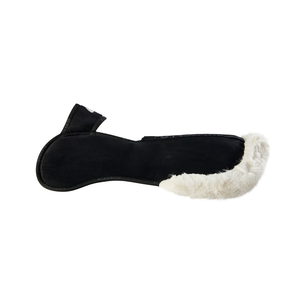 Acavallo Piuma Full Size Withers Free, Pocket Half Pad - Black / Eco-Wool Natural
