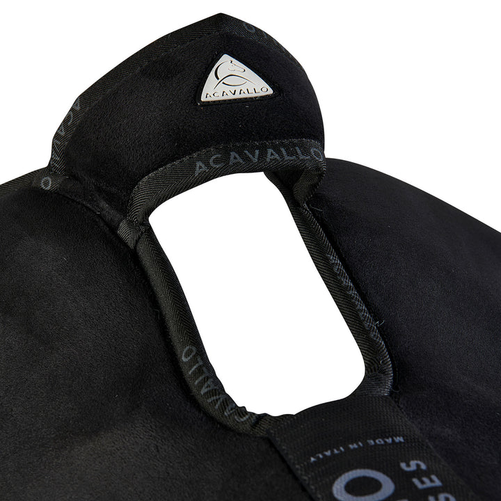 Acavallo Piuma Full Size Withers Free, Pocket Half Pad - Black / Eco-Wool Natural