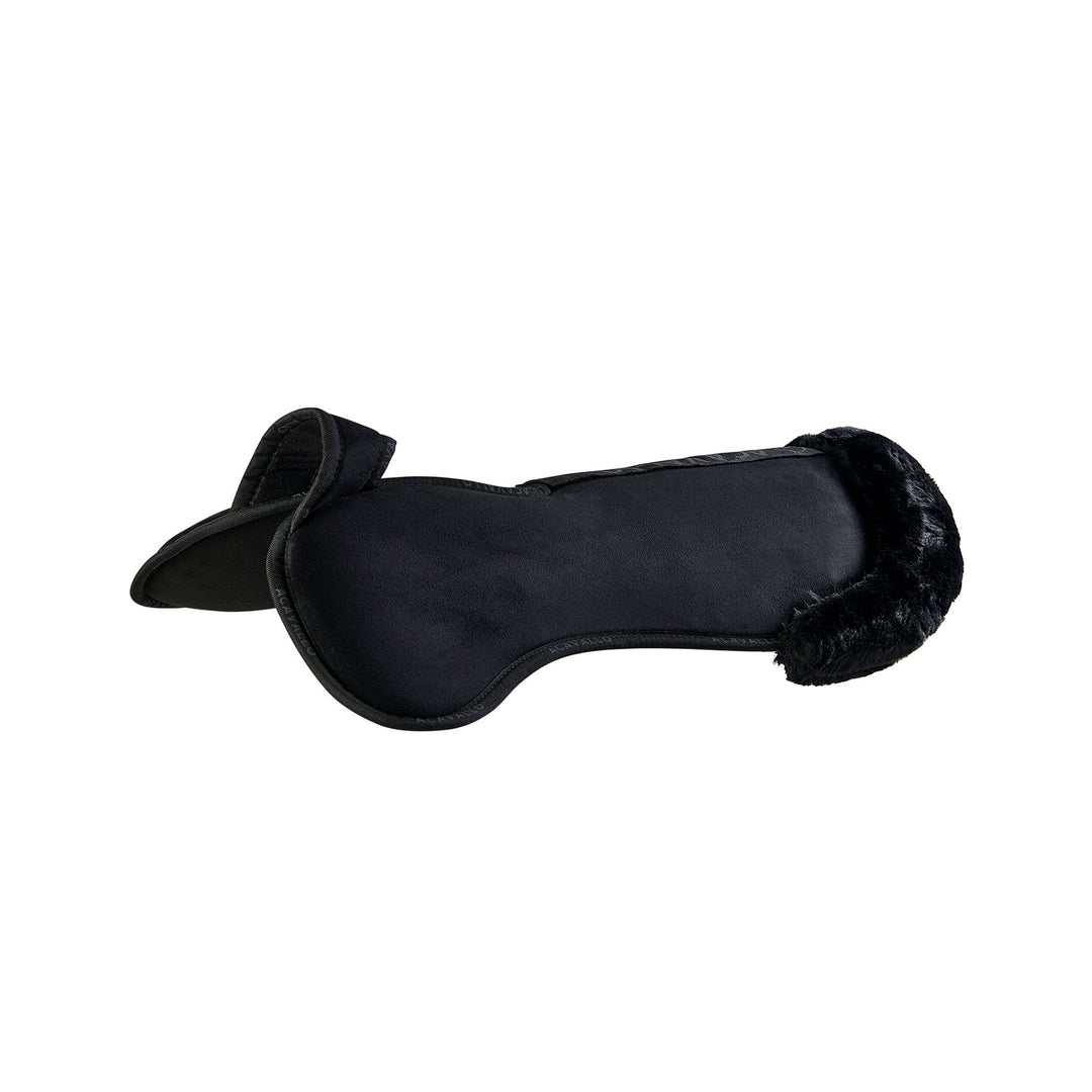 Acavallo Piuma Full Size Withers Free, Pocket Half Pad - Black / Eco-Wool Black