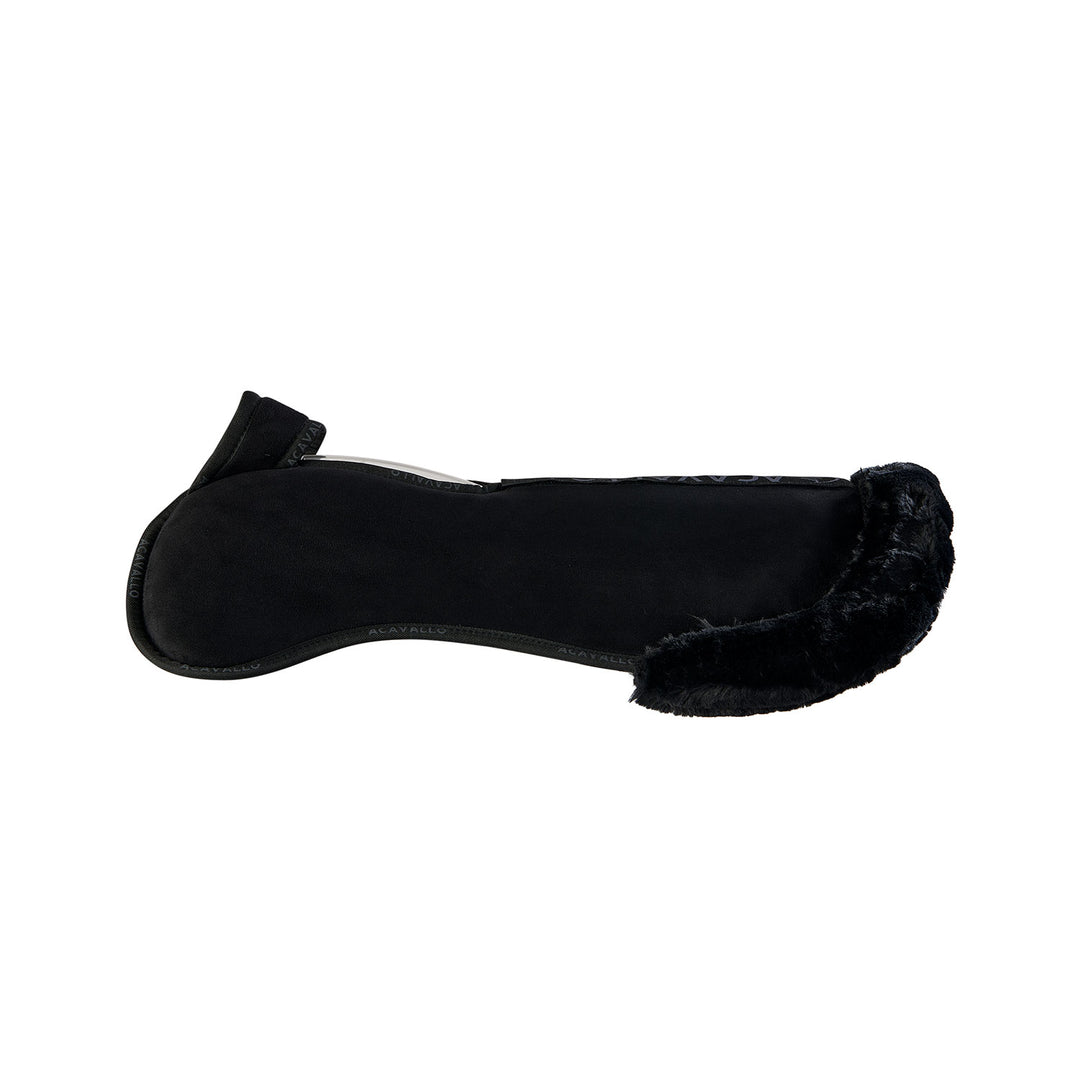 Acavallo Piuma Full Size Withers Free, Pocket Half Pad - Black / Eco-Wool Black