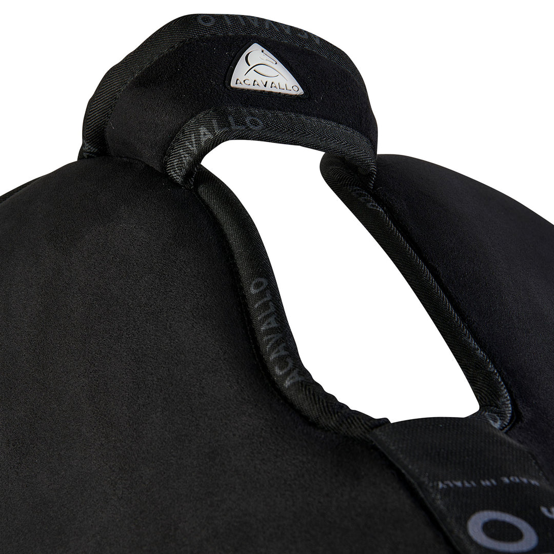 Acavallo Piuma Full Size Withers Free, Pocket Half Pad - Black / Eco-Wool Black
