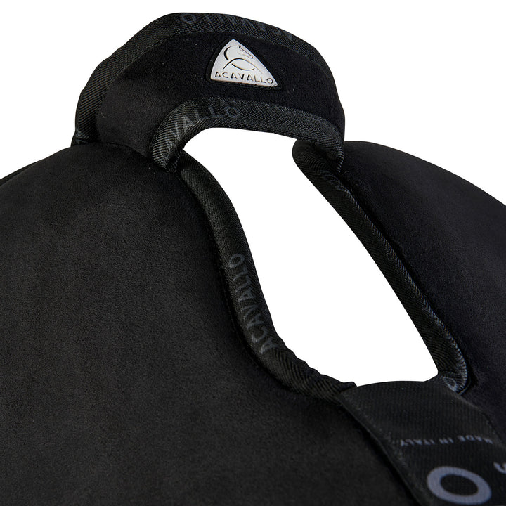 Acavallo Piuma Full Size Withers Free, Pocket Half Pad - Black / Eco-Wool Black