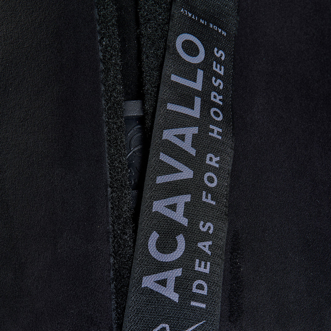 Acavallo Piuma Full Size Withers Free, Pocket Half Pad - Black / Eco-Wool Black