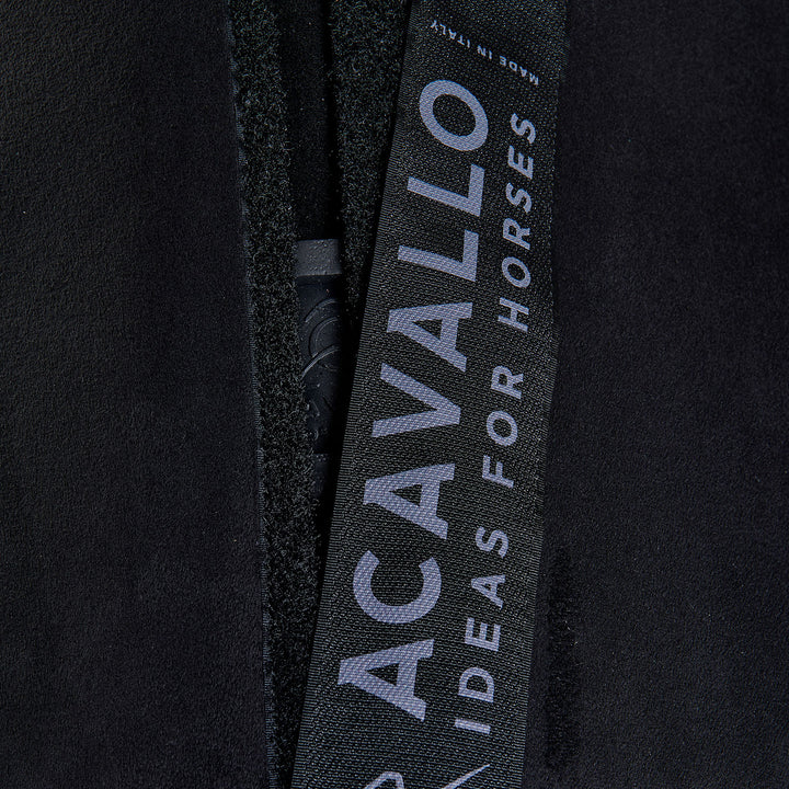 Acavallo Piuma Full Size Withers Free, Pocket Half Pad - Black / Eco-Wool Black