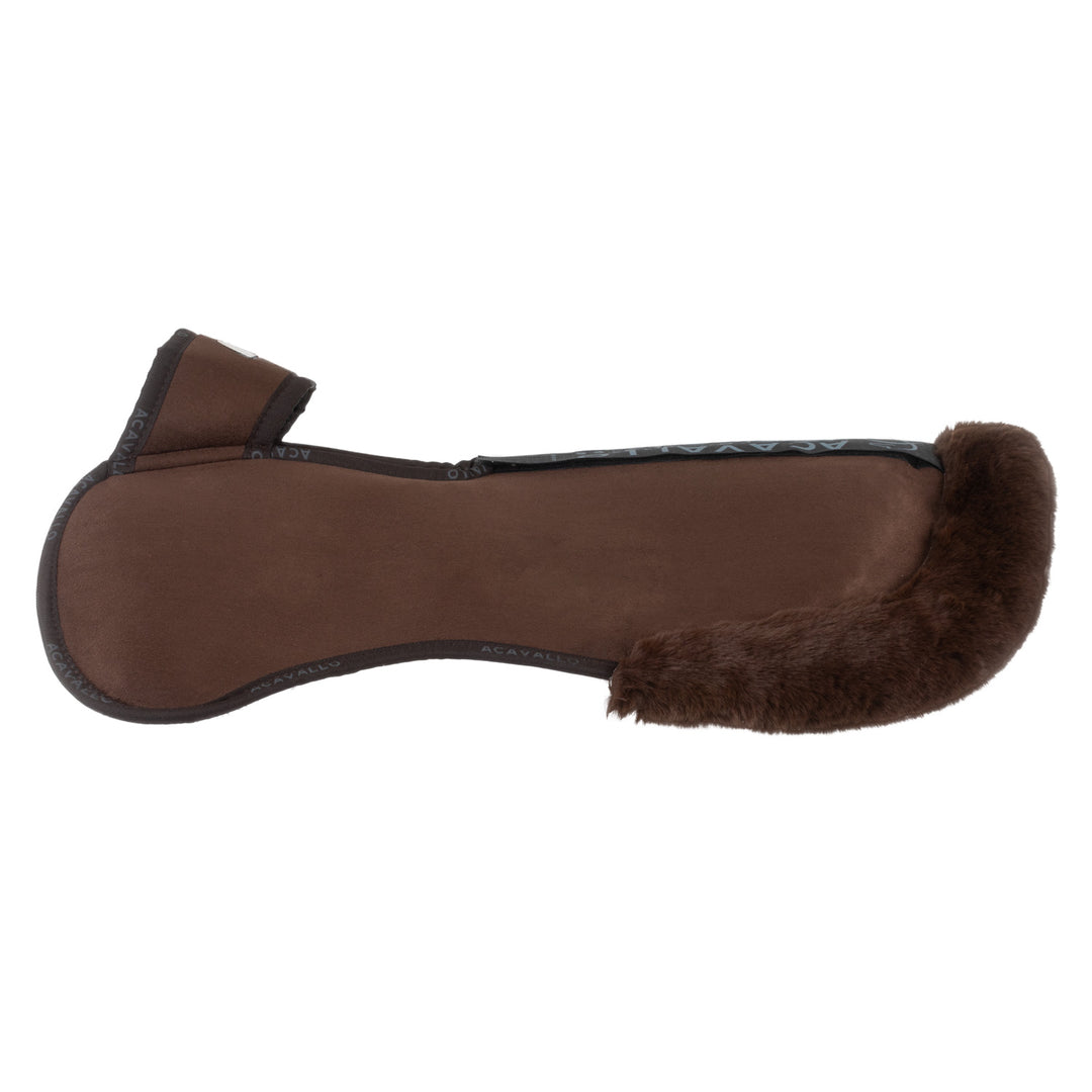 Acavallo Piuma Full Size Withers Free, Pocket Half Pad - Brown / Eco-Wool Brown