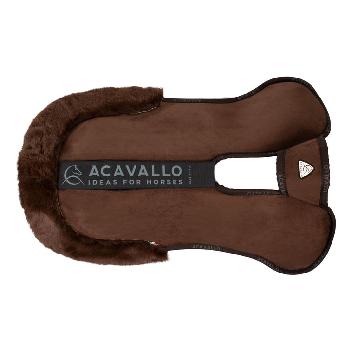 Acavallo Piuma Full Size Withers Free, Pocket Half Pad - Brown / Eco-Wool Brown