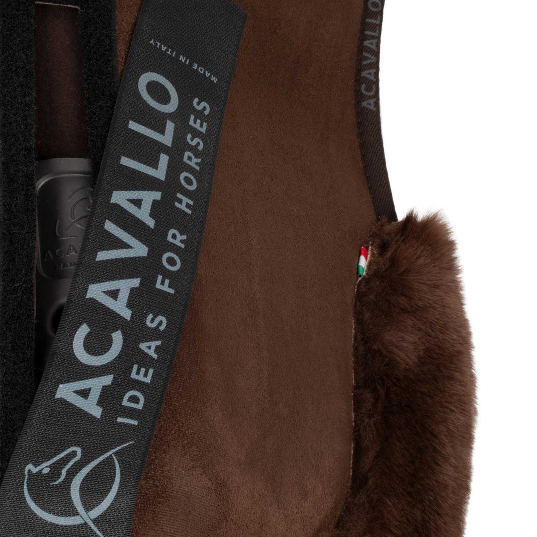 Acavallo Piuma Full Size Withers Free, Pocket Half Pad - Brown / Eco-Wool Brown