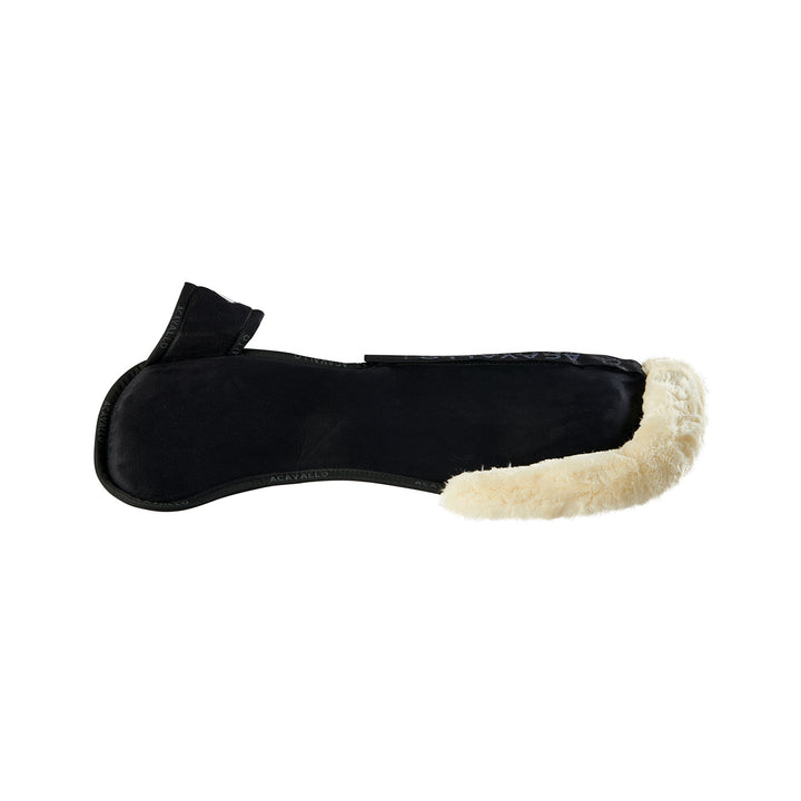 Acavallo Piuma Full Size Withers Free, Pocket Half Pad - Black / Eco-Wool Natural