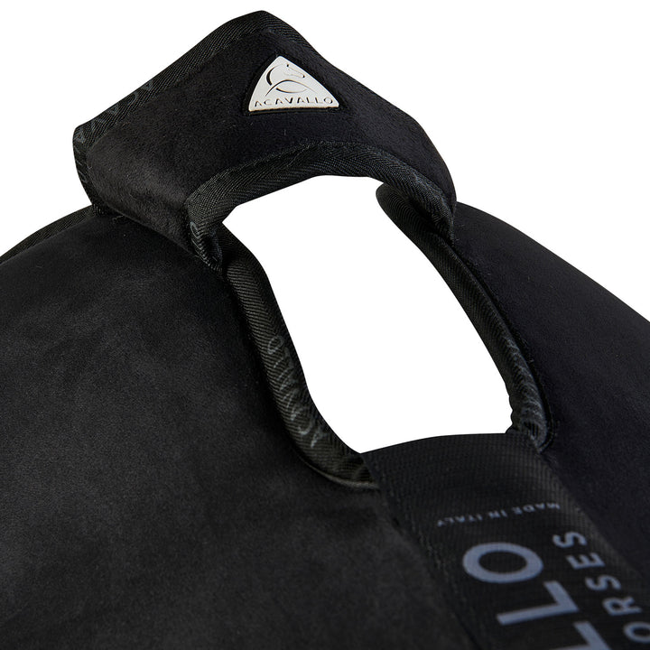 Acavallo Piuma Full Size Withers Free, Pocket Half Pad - Black / Eco-Wool Natural