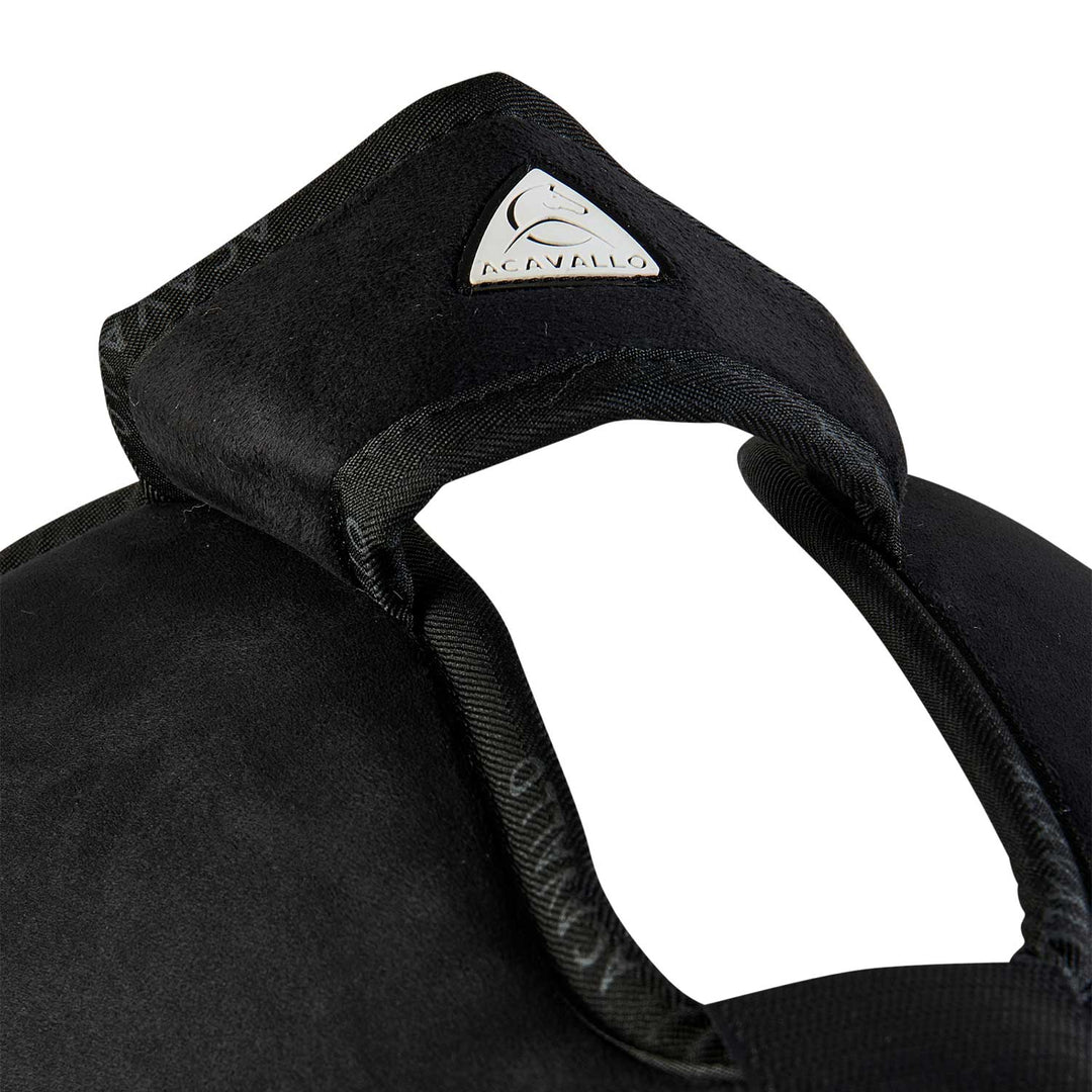 Acavallo Piuma Full Size Withers Free, Pocket Half Pad - Black / Eco-Wool Black