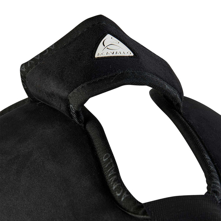 Acavallo Piuma Full Size Withers Free, Pocket Half Pad - Black / Eco-Wool Black