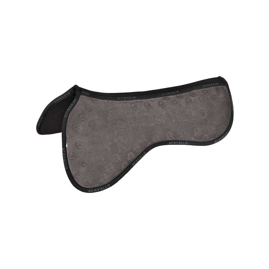 Acavallo Memory Foam 3D Spacer Louvre Silicone Grip Half Pad - Jumping - Grey