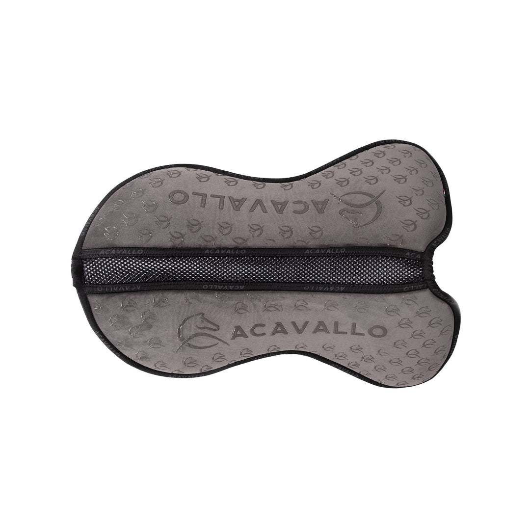 Acavallo Memory Foam 3D Spacer Louvre Silicone Grip Half Pad - Jumping - Grey