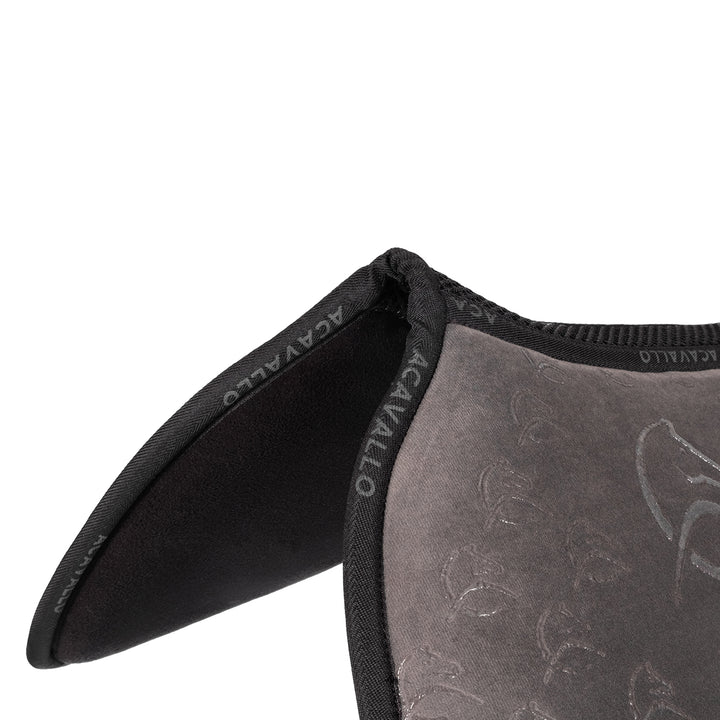 Acavallo Memory Foam 3D Spacer Louvre Silicone Grip Half Pad - Jumping - Grey