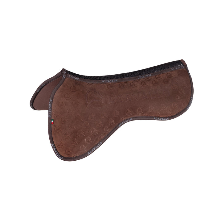 Acavallo Memory Foam 3D Spacer Louvre Silicone Grip Half Pad - Jumping - Brown