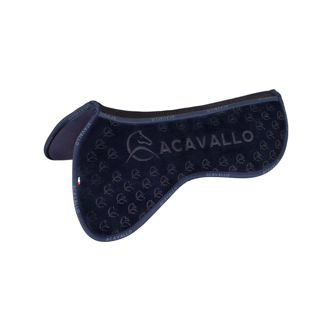 Acavallo Memory Foam 3D Spacer Louvre Silicone Grip Half Pad - Jumping - Blue