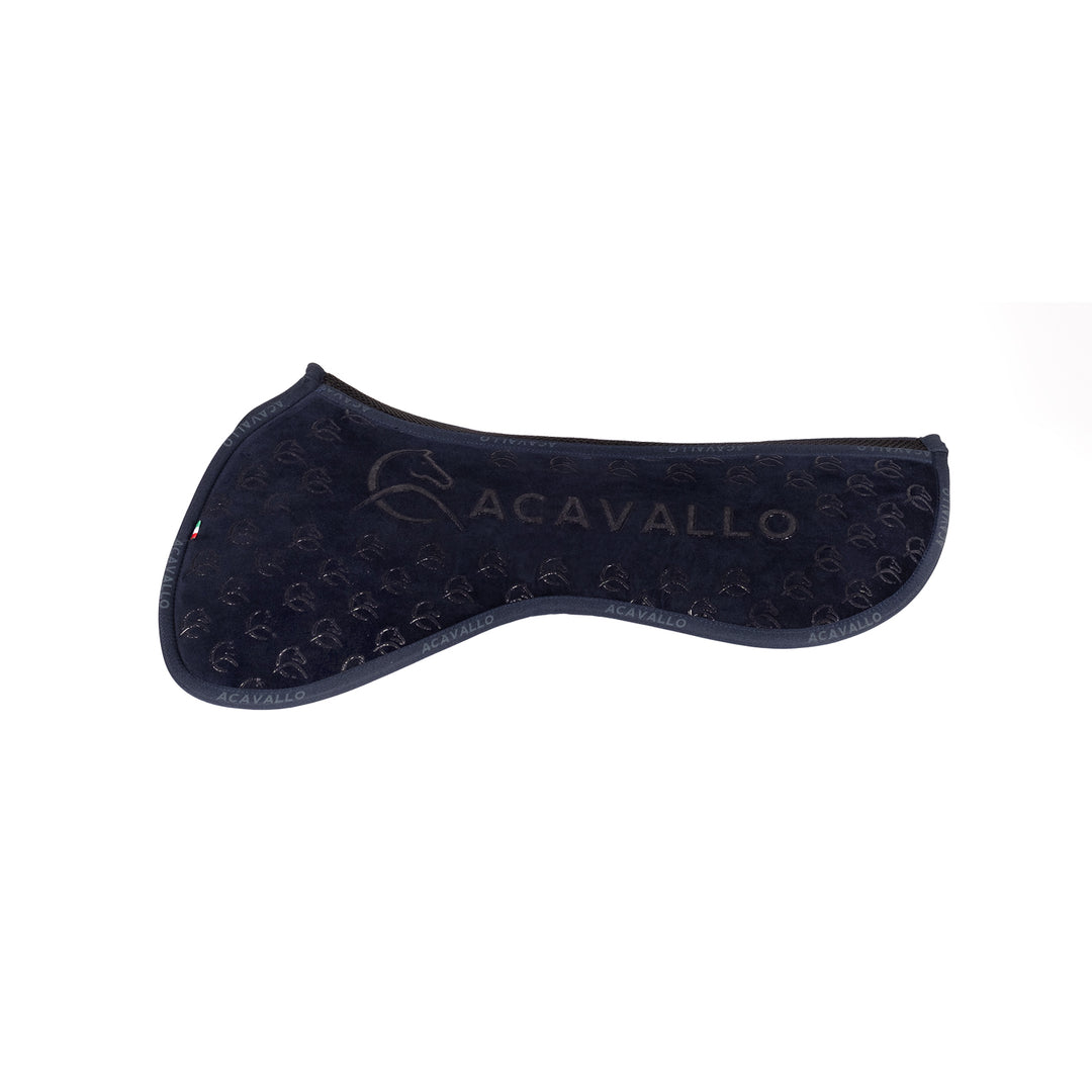 Acavallo Memory Foam 3D Spacer Louvre Silicone Grip Half Pad - Jumping - Blue