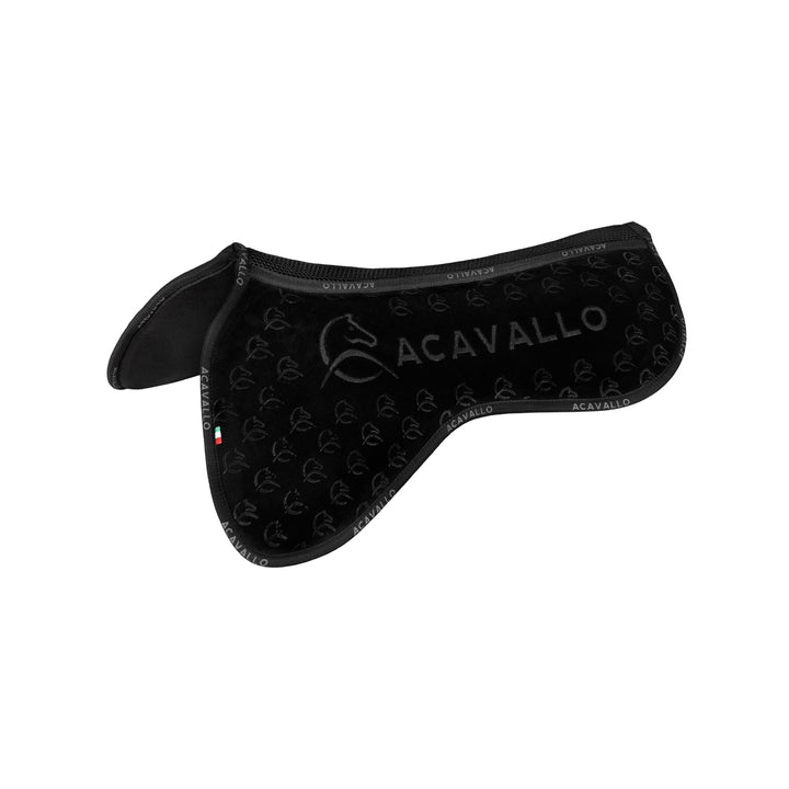 Acavallo Memory Foam 3D Spacer Louvre Silicone Grip Half Pad - Jumping - Black