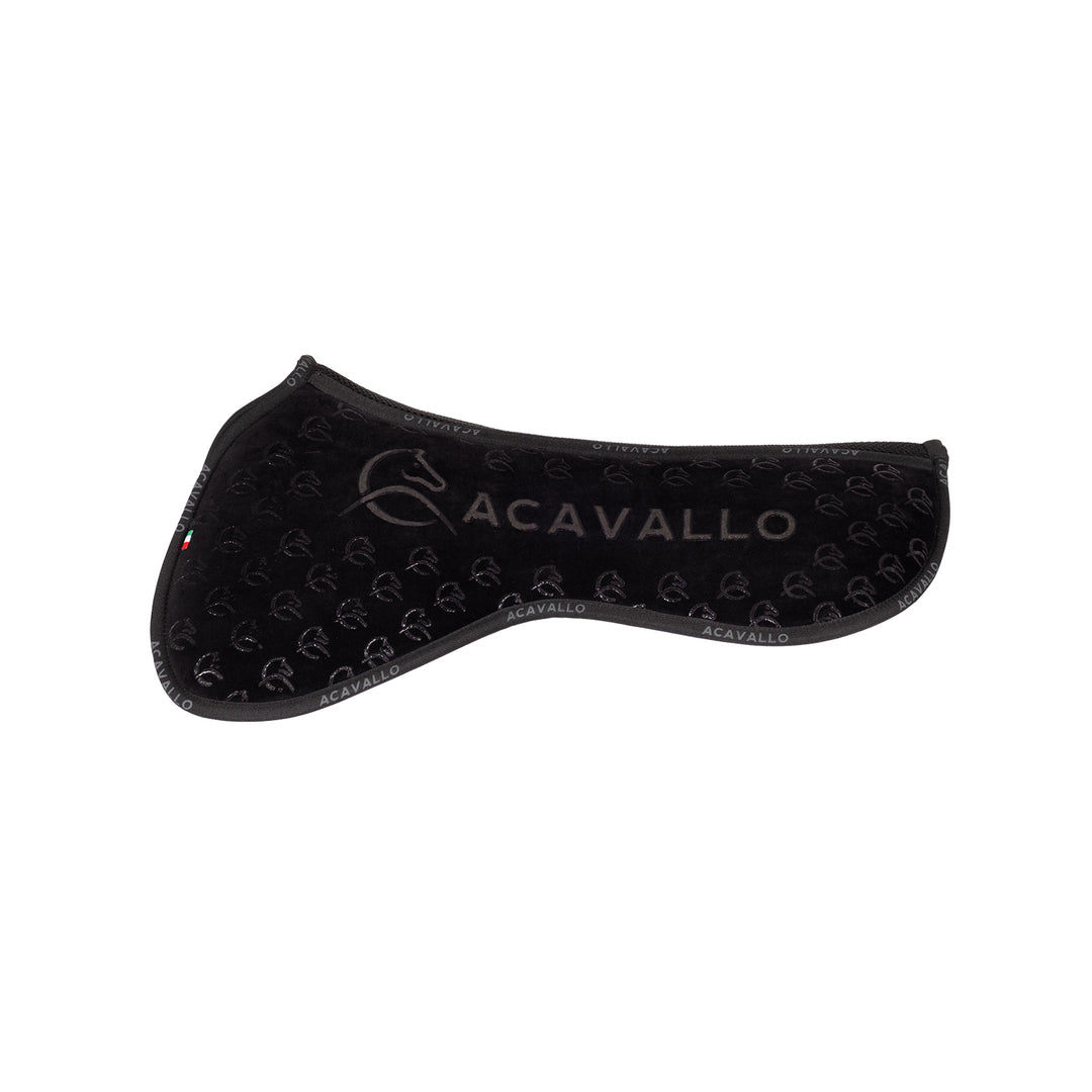Acavallo Memory Foam 3D Spacer Louvre Silicone Grip Half Pad - Jumping - Black
