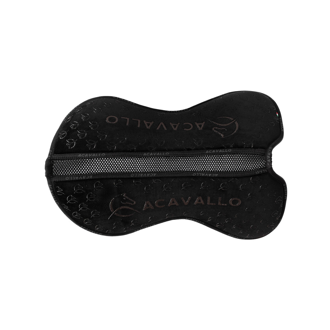 Acavallo Memory Foam 3D Spacer Louvre Silicone Grip Half Pad - Jumping - Black