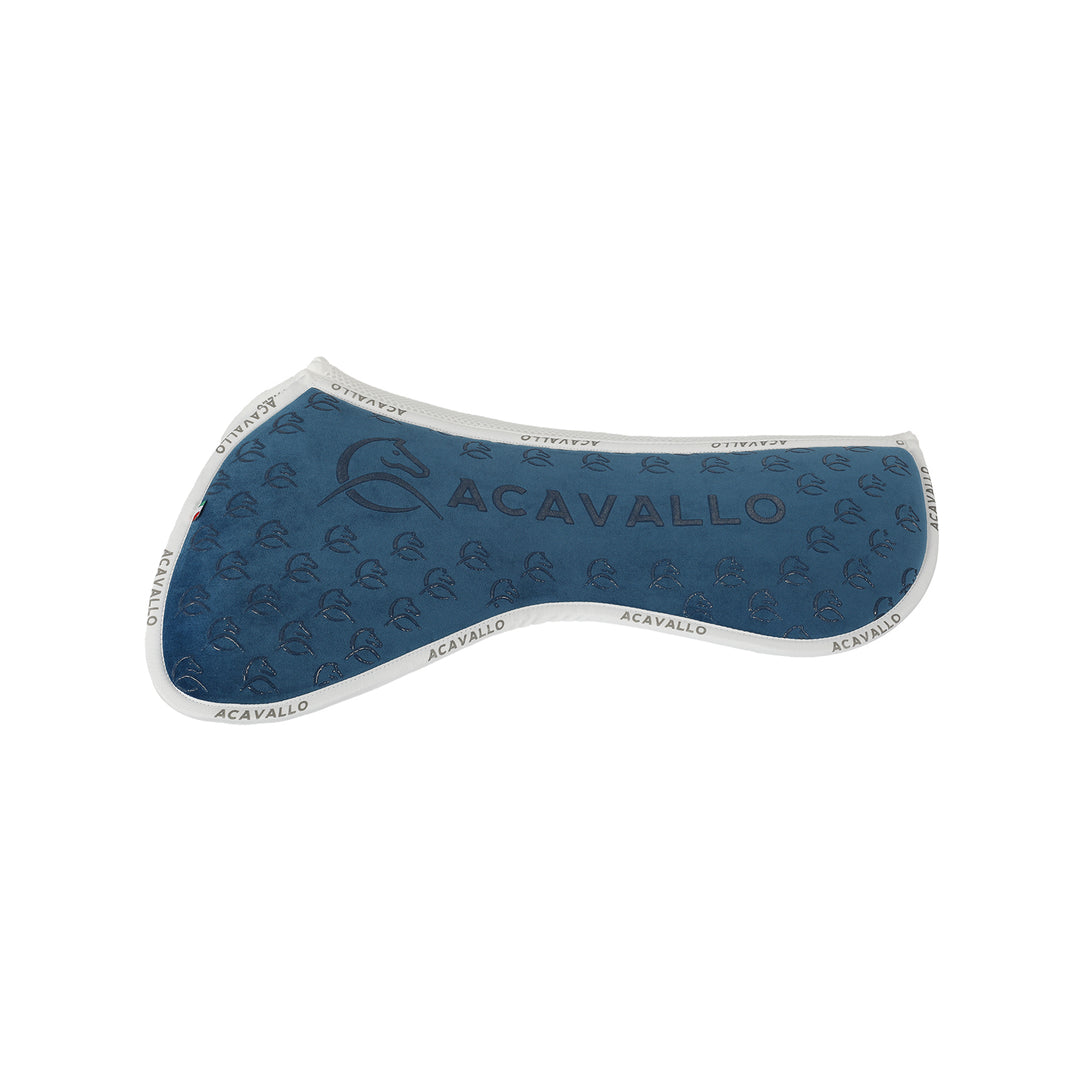 Acavallo Memory Foam 3D Spacer Louvre Silicone Grip Half Pad - Jumping - Ocean