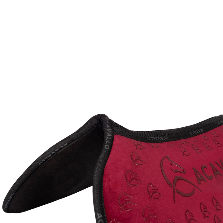 Acavallo Memory Foam 3D Spacer Louvre Silicone Grip Half Pad - Jumping - Wine