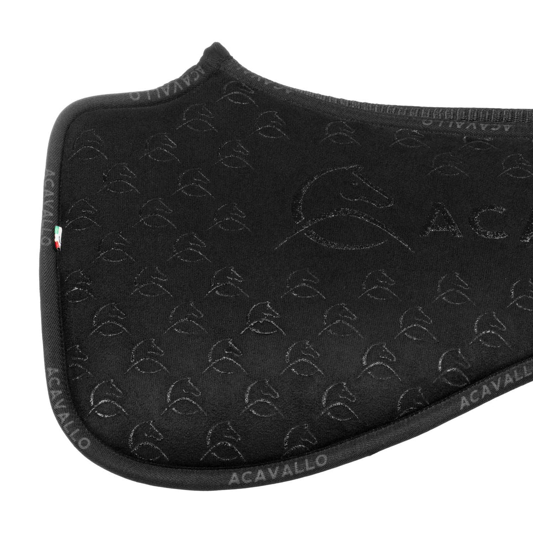 Acavallo Memory Foam 3D Spacer Louvre Silicone Grip Half Pad - Dressage - Black