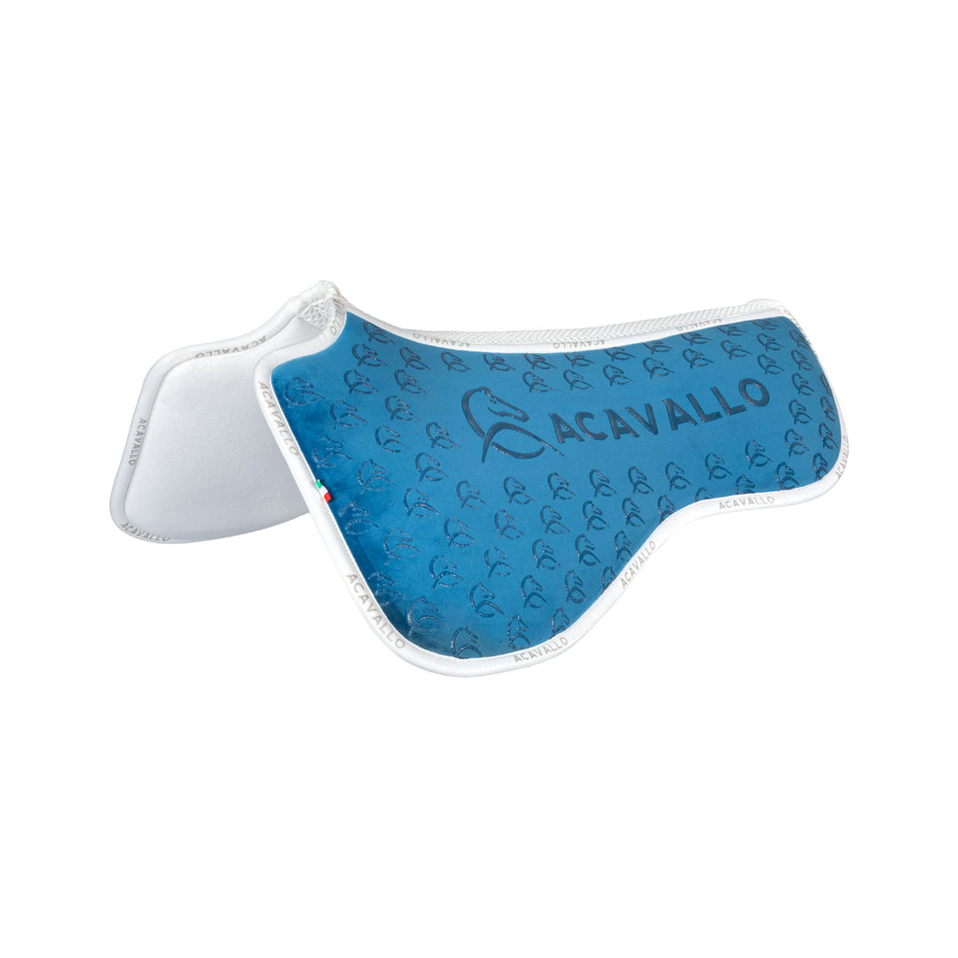 Acavallo Memory Foam 3D Spacer Louvre Silicone Grip Half Pad - Dressage - Ocean