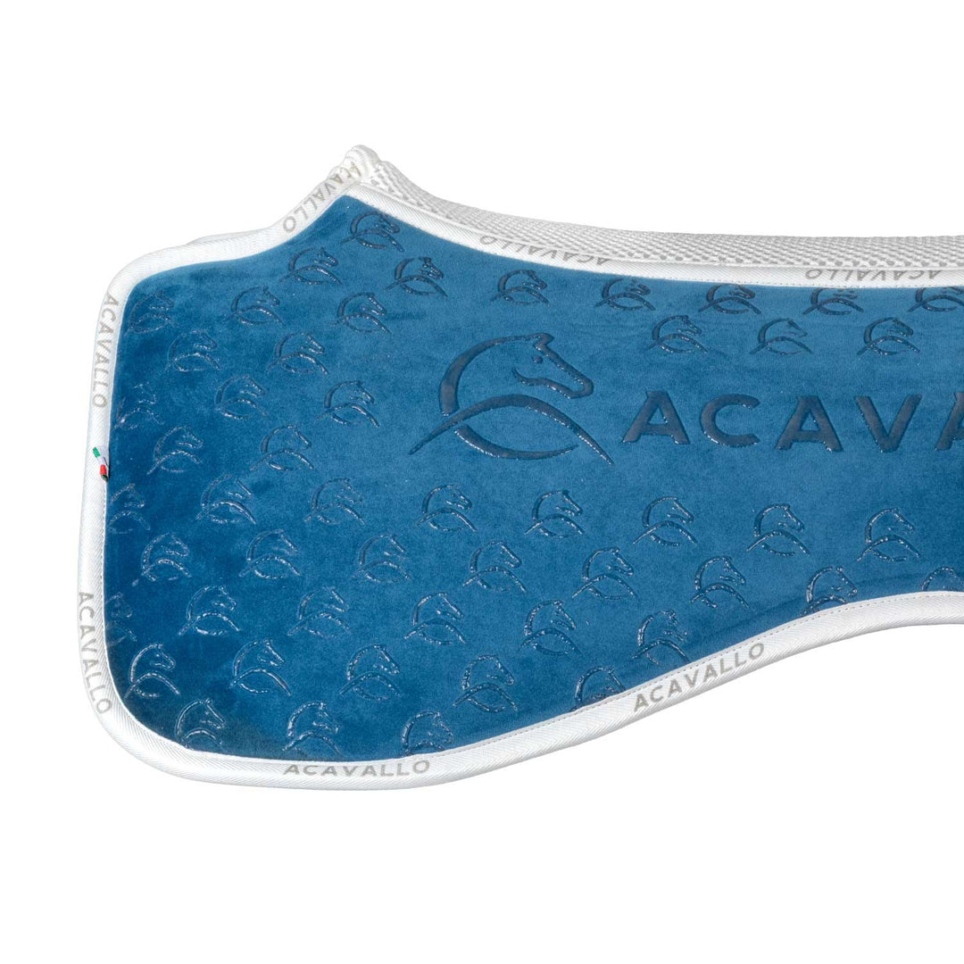 Acavallo Memory Foam 3D Spacer Louvre Silicone Grip Half Pad - Dressage - Ocean